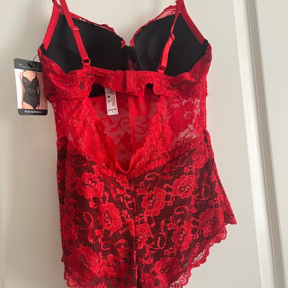 French Affair Push-Up Bodysuit Lace Lingerie,New - Picture 4 of 5